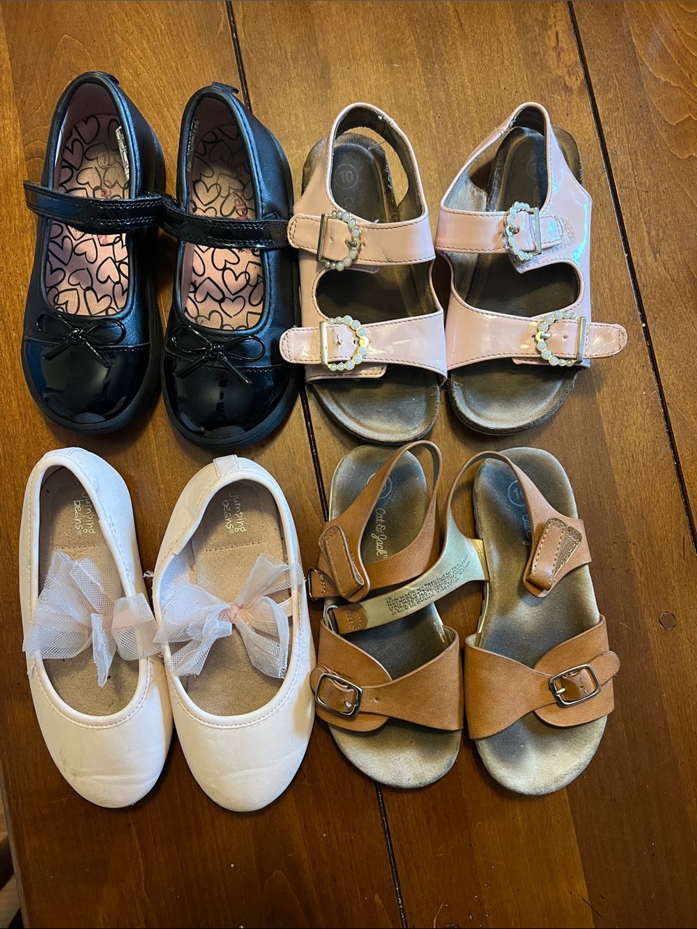 Bundle of sandals and dress shoes